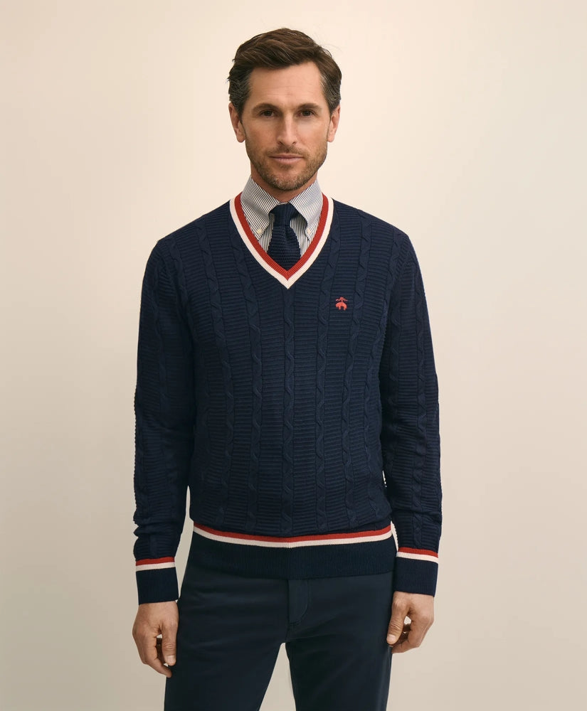 Cotton Lightweight Tennis Sweater