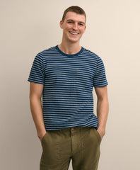 Cotton Mariner Stripe Indigo T-Shirt
