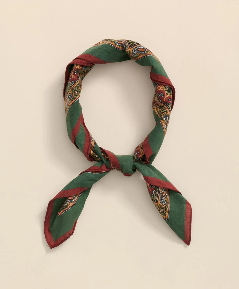 Cotton Paisley Foulard Print Neckerchief