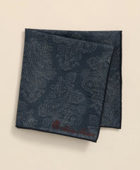Cotton Paisley Print Pocket Square