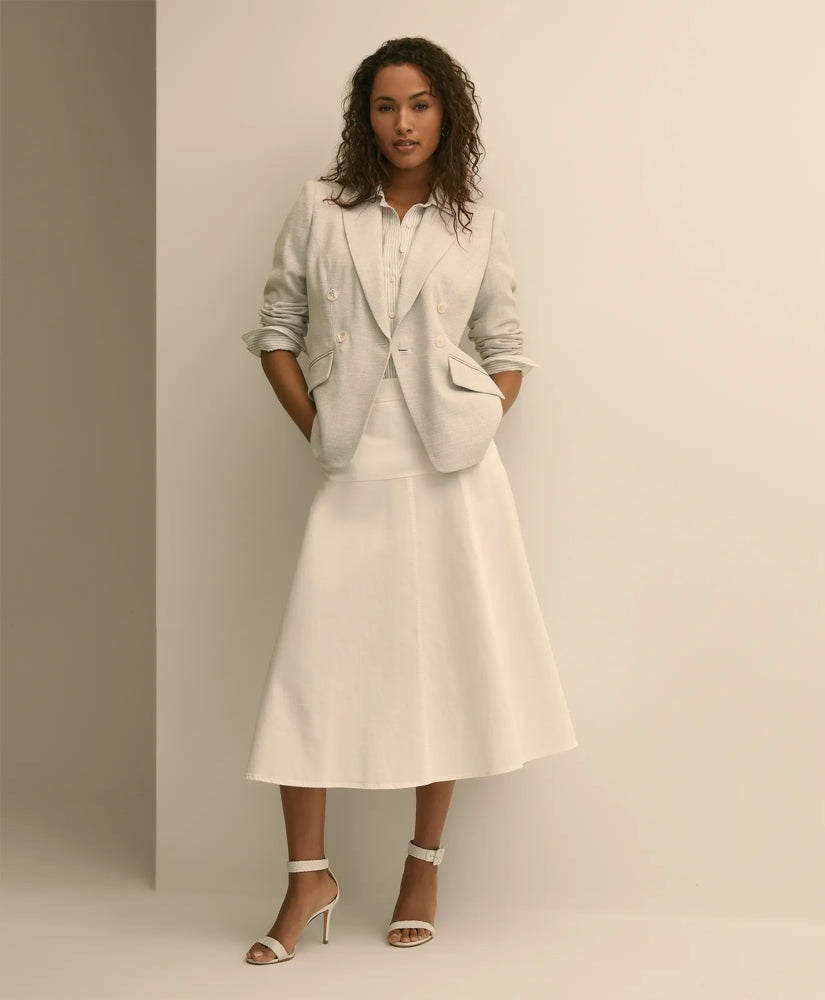 Cotton Sateen A-Line Skirt