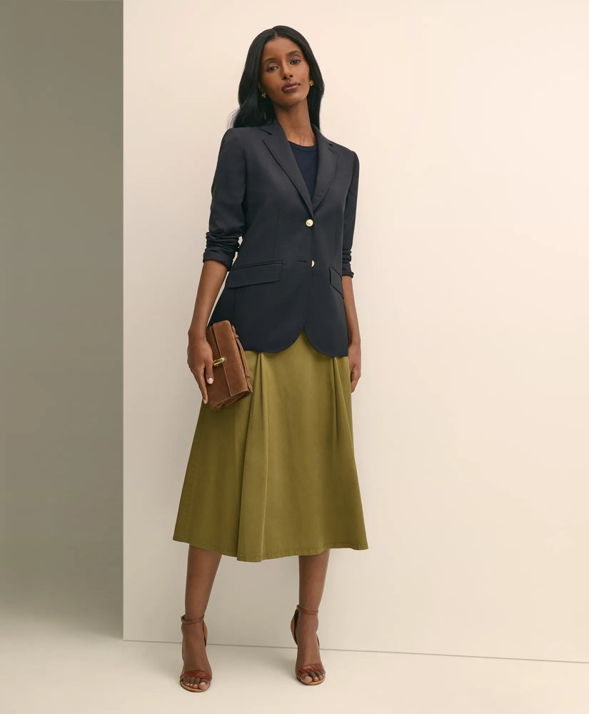 Cotton Twill A-Line Skirt