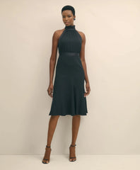 Crepe Halter Dress