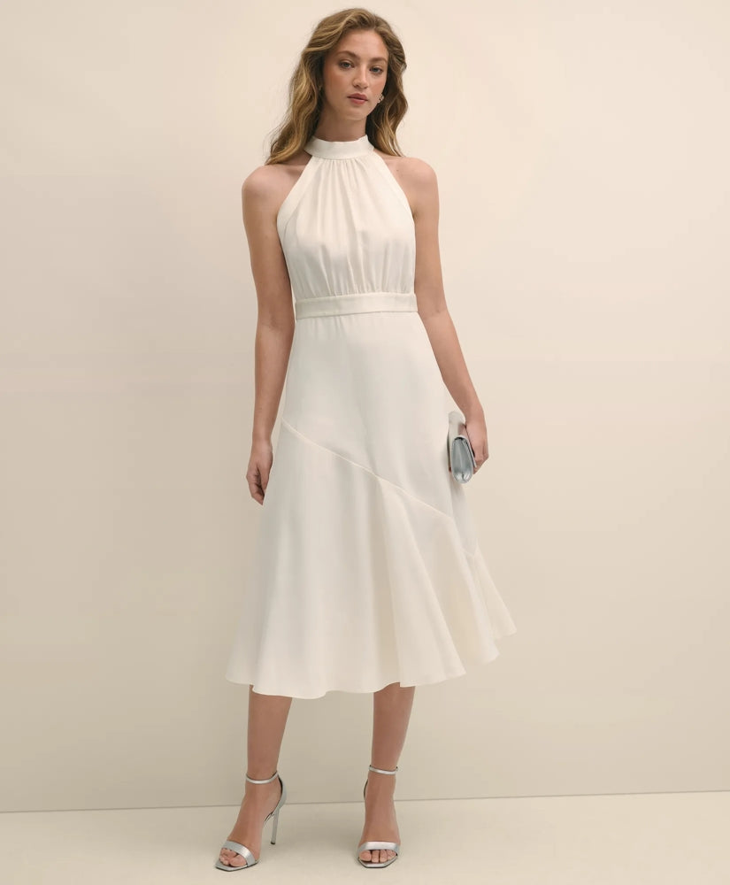Crepe Halter Dress