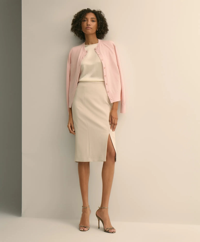 Crepe Pencil Skirt