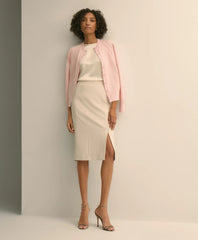 Crepe Pencil Skirt