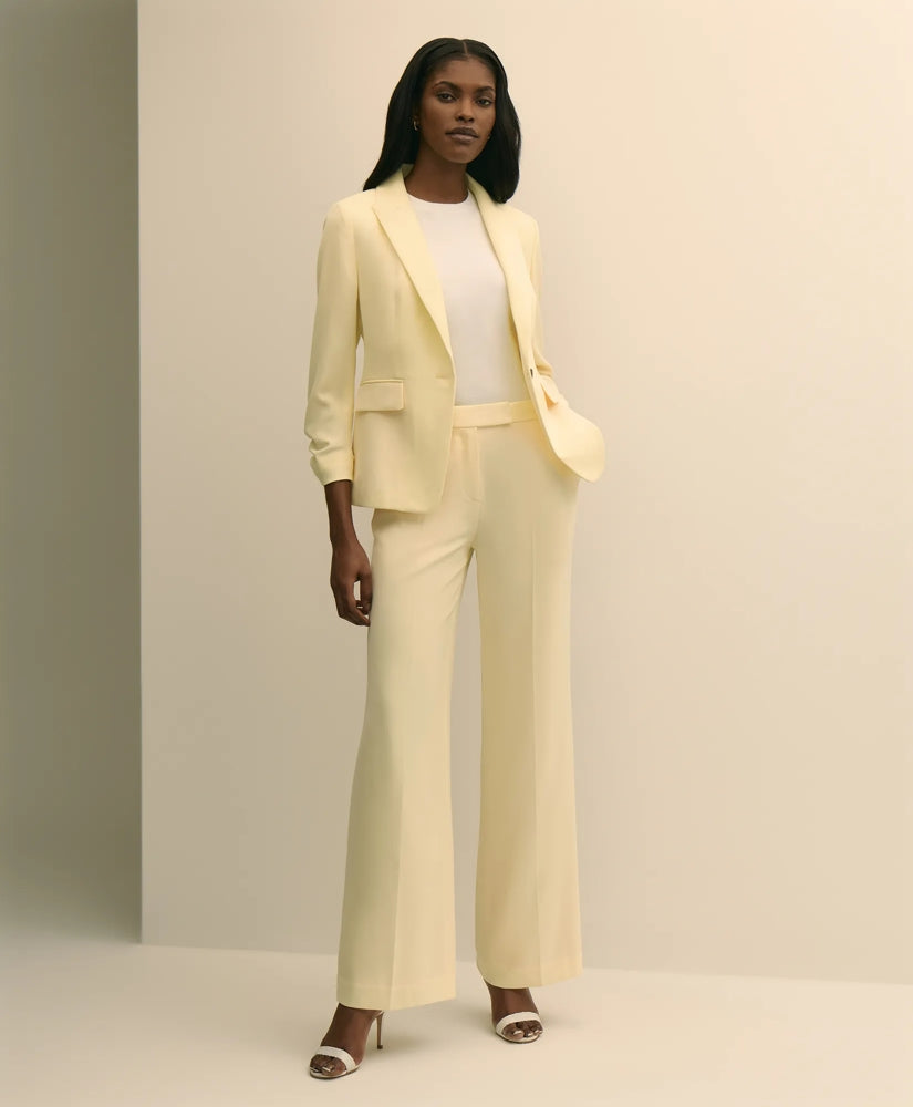 Crepe Wide-Leg Pants