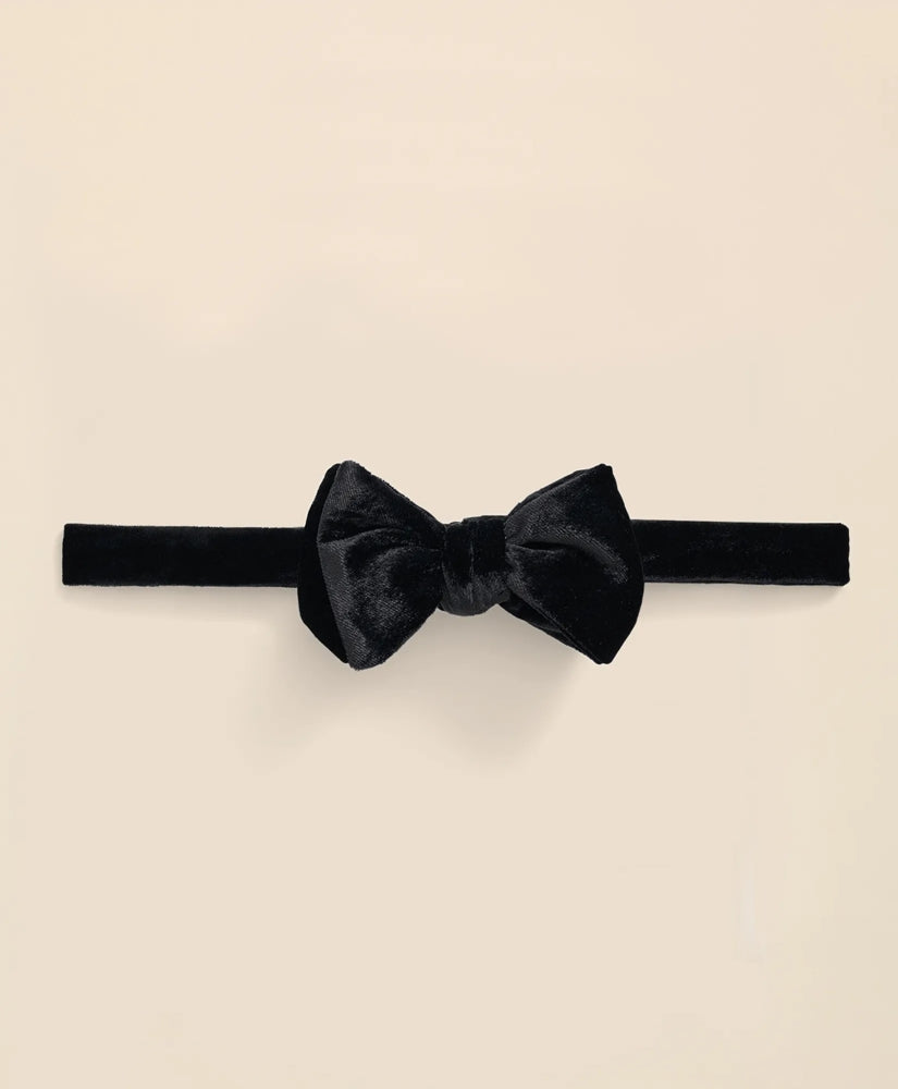 Formal Silk Blend Velvet Bow Tie