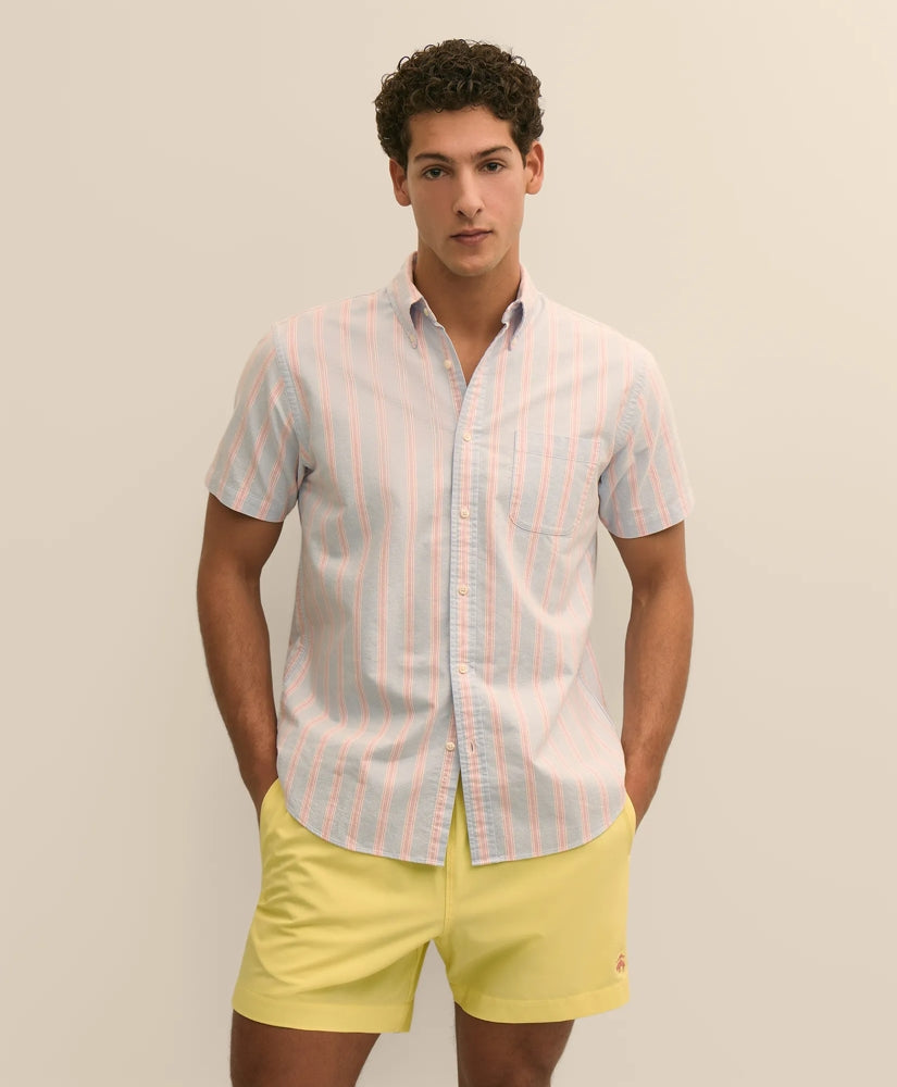Friday Shirt, Short-Sleeve Oxford Stripe