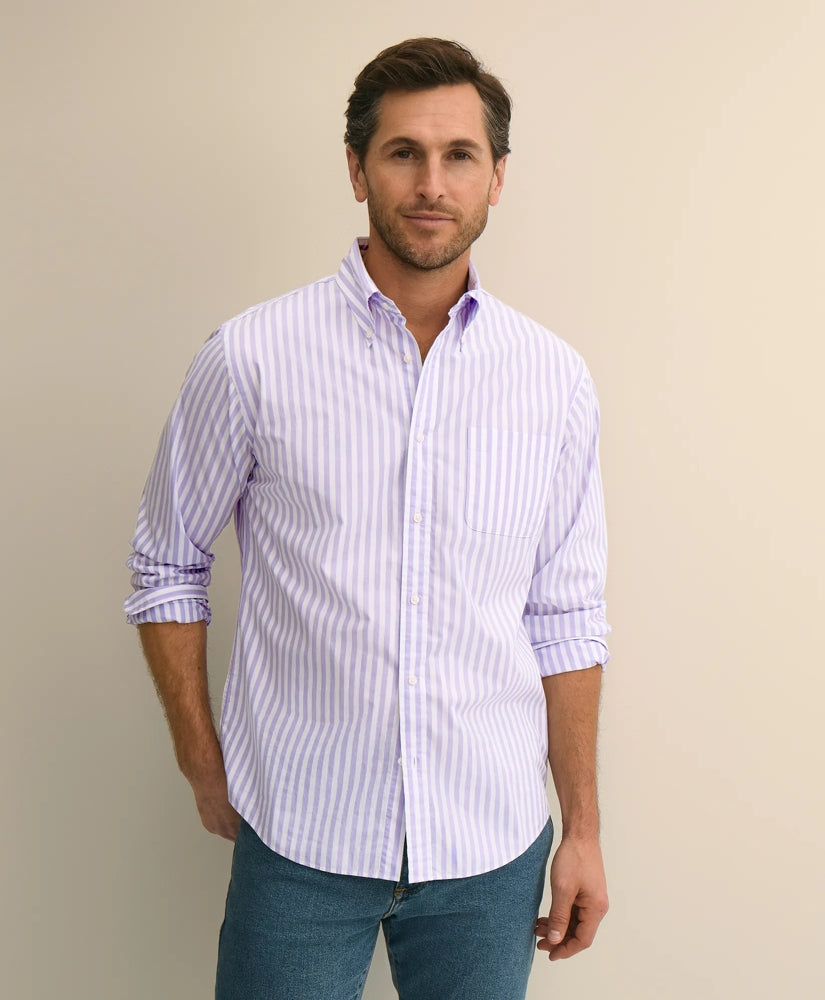 Friday Shirt, Poplin Butcher Striped