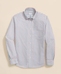 Friday Shirt, Poplin Holiday Stripe