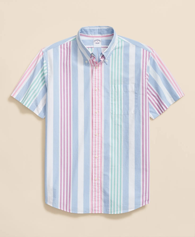 Friday Shirt, Short-Sleeve Poplin Awning Stripe