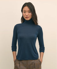 Lightweight Modal Cashmere Turtleneck