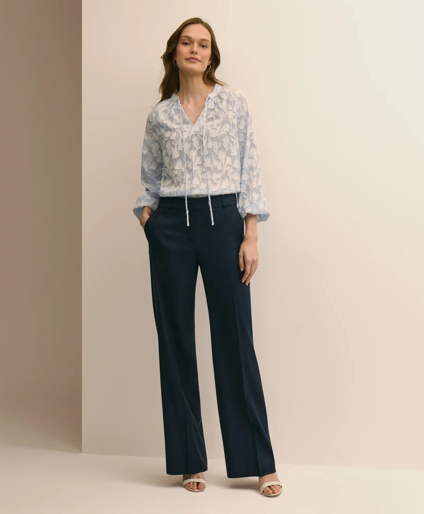 Linen-Blend Wide-Leg Pants