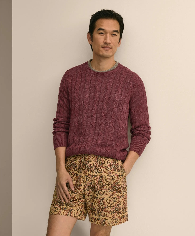 Linen Cable Knit Sweater