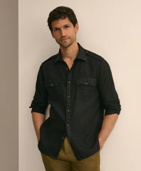 Linen Military Sport Shirt