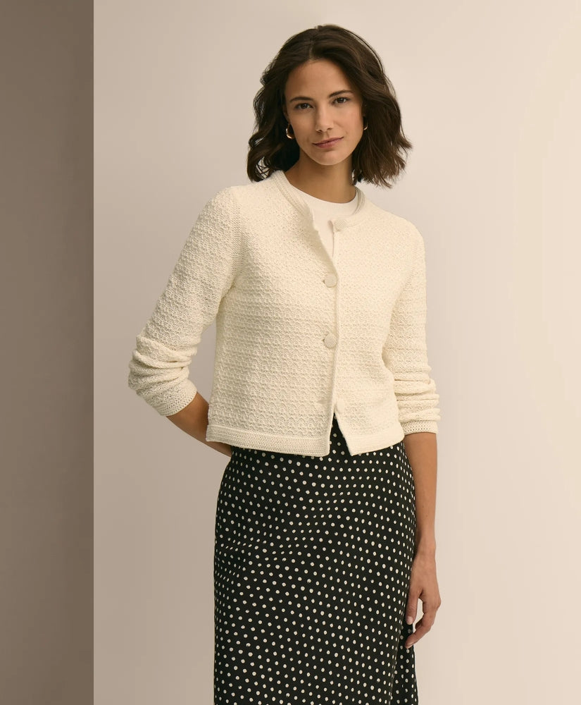 Mercerized Cotton Crochet Sweater Jacket