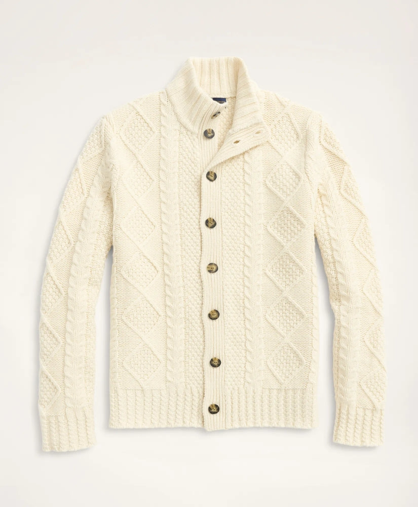 Merino Aran Cable Cardigan