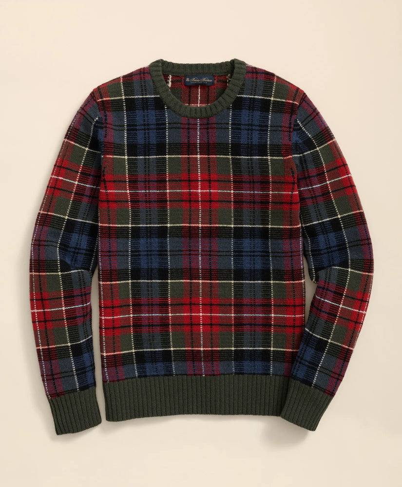 Merino Wool Archive Plaid Intarsia Sweater