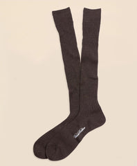 Merino Wool Ribbed Over-the-Calf Socks
