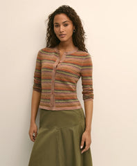 Ombre Stripe Shimmer Cardigan