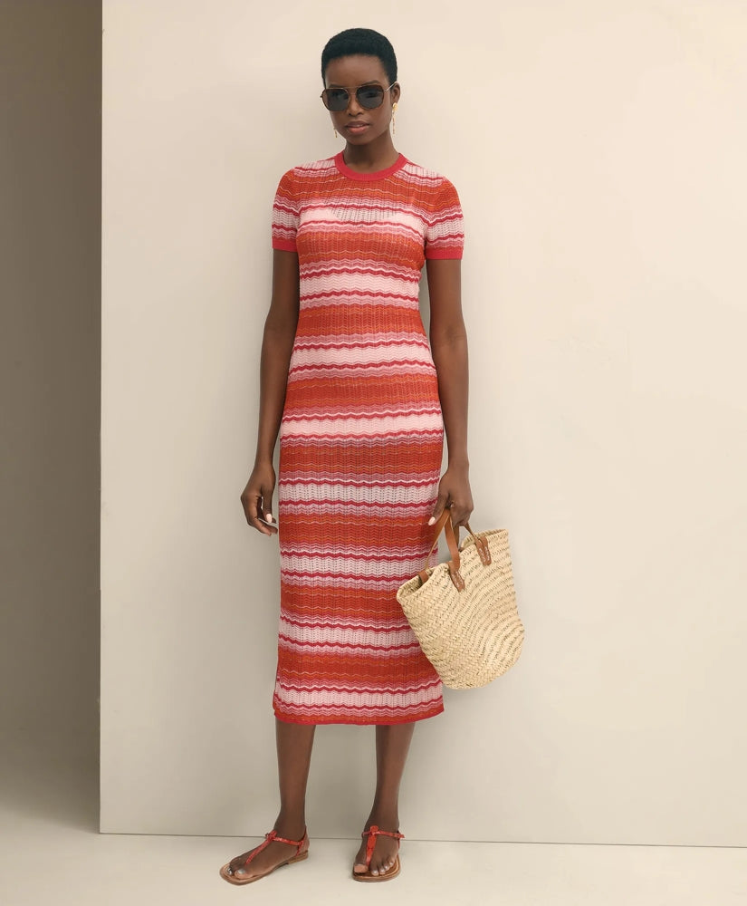 Ombre Stripe Sweater Dress