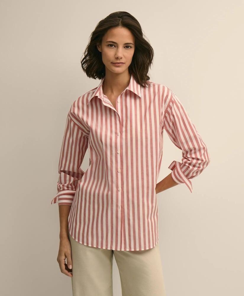 Oversized Cotton Pinstripe Shirt
