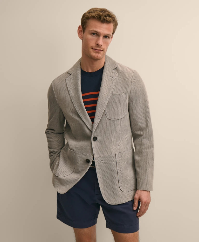 Perforated Suede Sport Coat