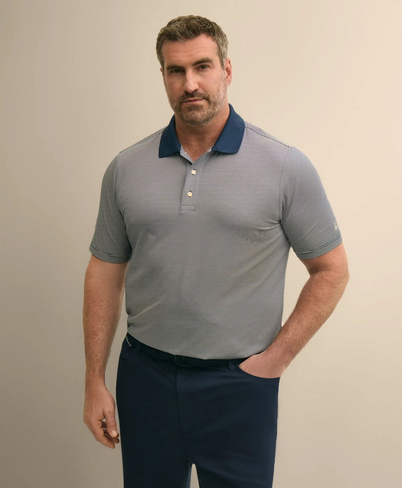 Performance Series Big & Tall Microstripe Polo Shirt