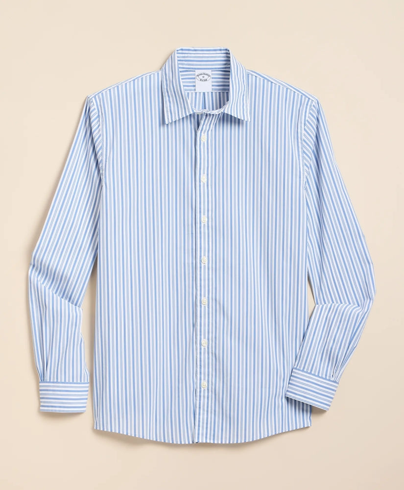 Performance Series Stretch Spread Collar, Striped Sport Shirt