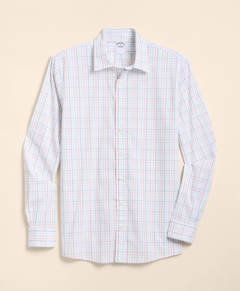 Performance Series Stretch Spread Collar, Tattersall Sport Shirt