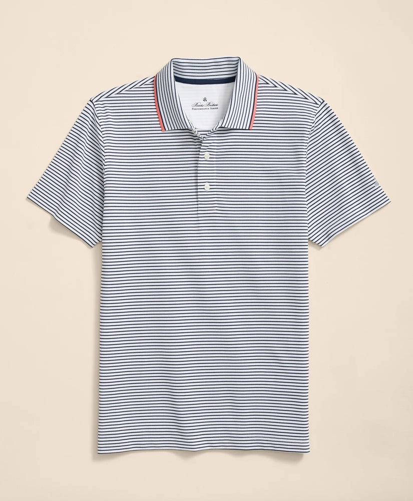 Performance Series Striped Pique Polo Shirt