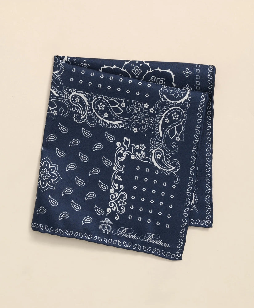 Silk Bandana Print Pocket Square
