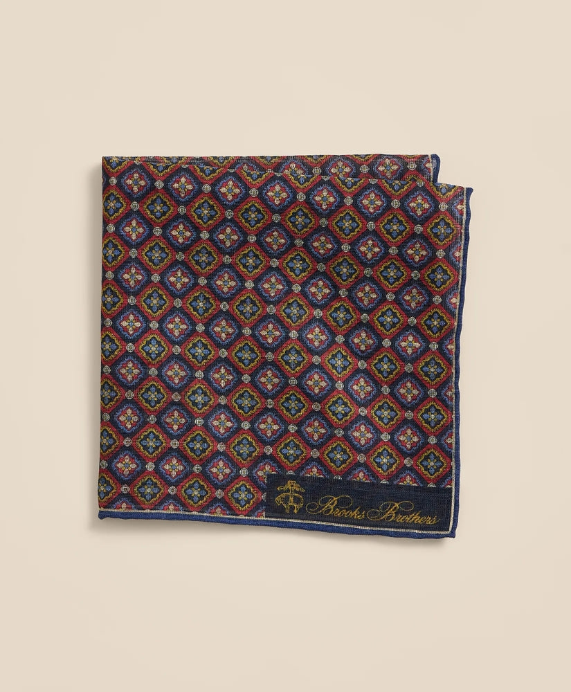 Silk Foulard Print Pocket Square