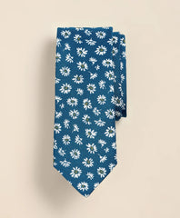 Linen-Silk Daisy Tie