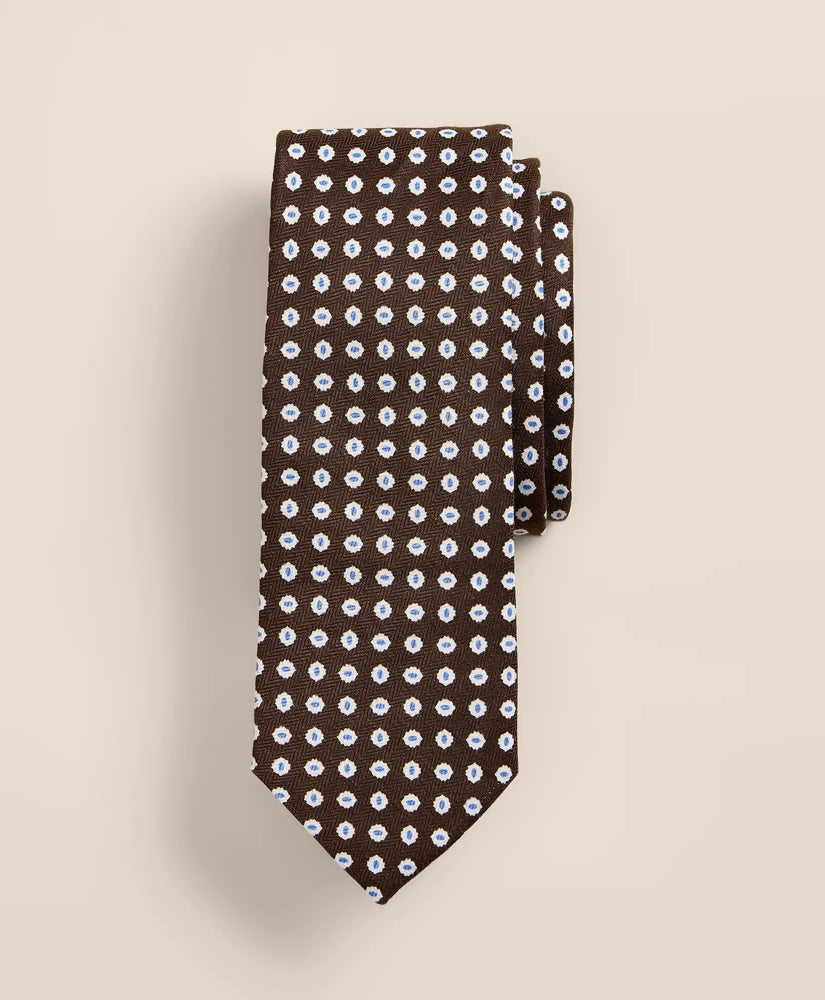 Silk Linen Flower Tie