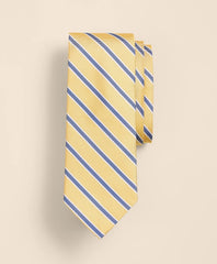 Silk Oxford-Weave Outline Stripe Tie