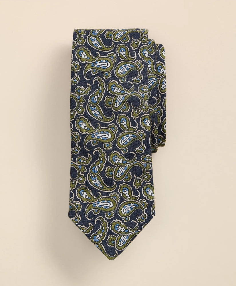 Linen Paisley Tie