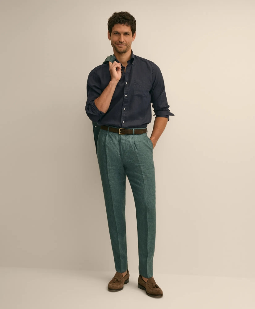 Slim Fit Linen Suit Pants