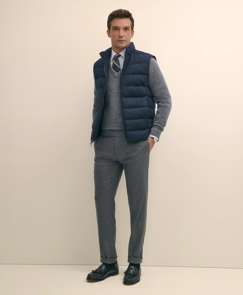 Slim Fit Wool Flannel Dress Pants