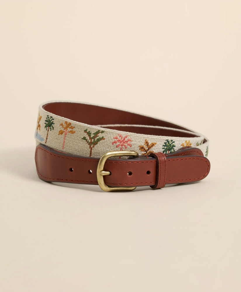 Smathers & Branson Needlepoint Desert Palms Belt