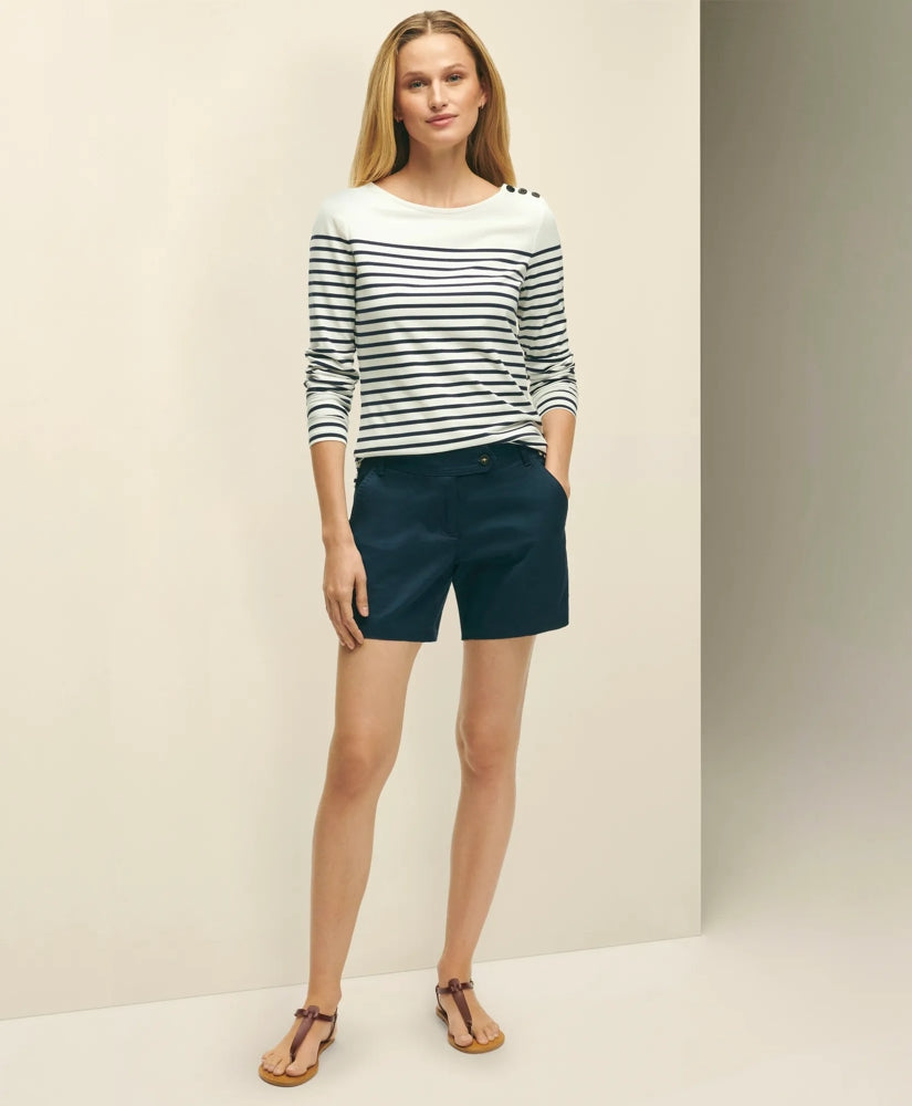 Stretch Cotton Twill Shorts