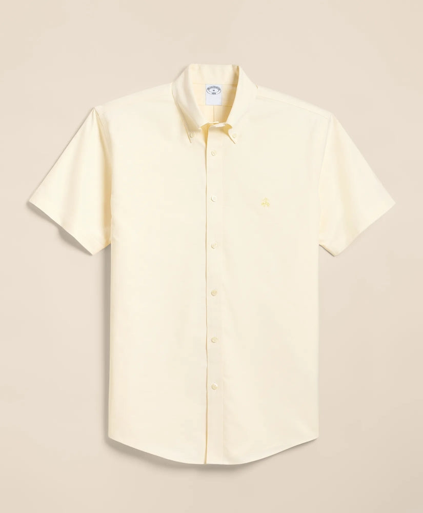 Stretch Non-Iron Cotton-Oxford Polo Button-Down Short-Sleeve Sport Shirt