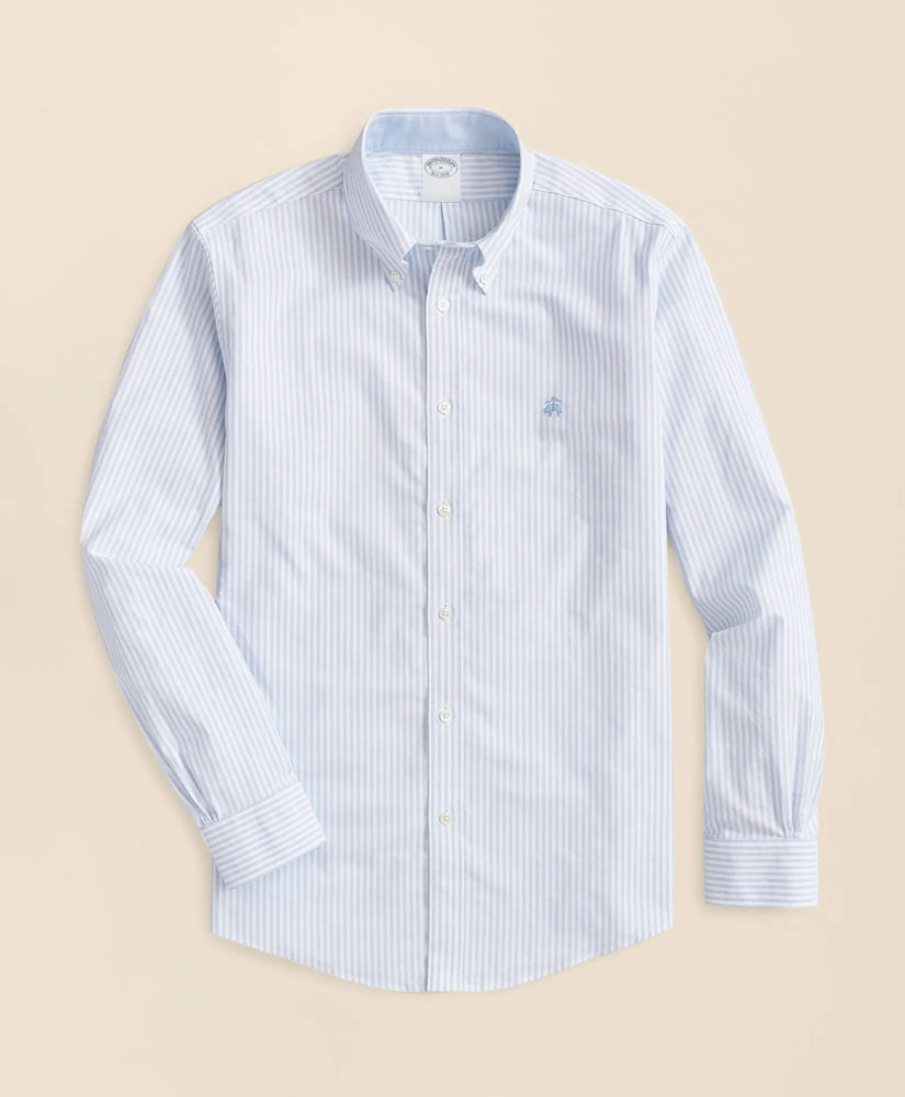 Stretch Non-Iron Oxford Button-Down Collar, Bengal Stripe Sport Shirt