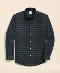 Stretch Non-Iron Oxford Button-Down Collar, Black Watch Shirt