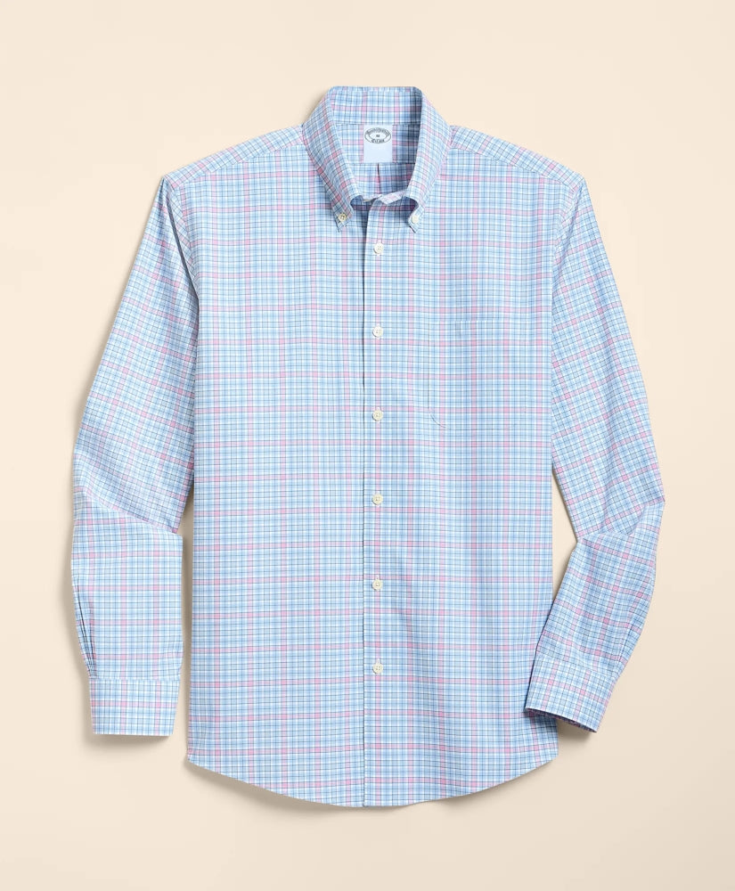 Stretch Non-Iron Poplin Polo Button-Down, Sport Shirt