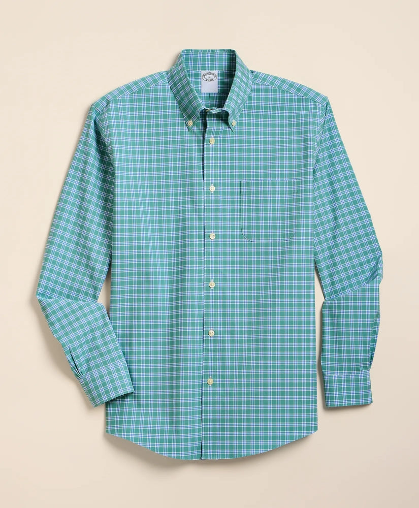 Stretch Non-Iron Poplin Polo Button-Down, Sport Shirt
