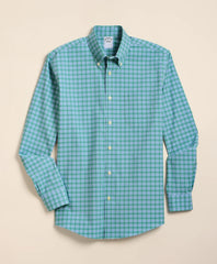 Stretch Non-Iron Poplin Polo Button-Down, Sport Shirt