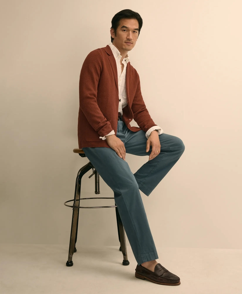 Sweater Blazer In Linen-Cotton Blend