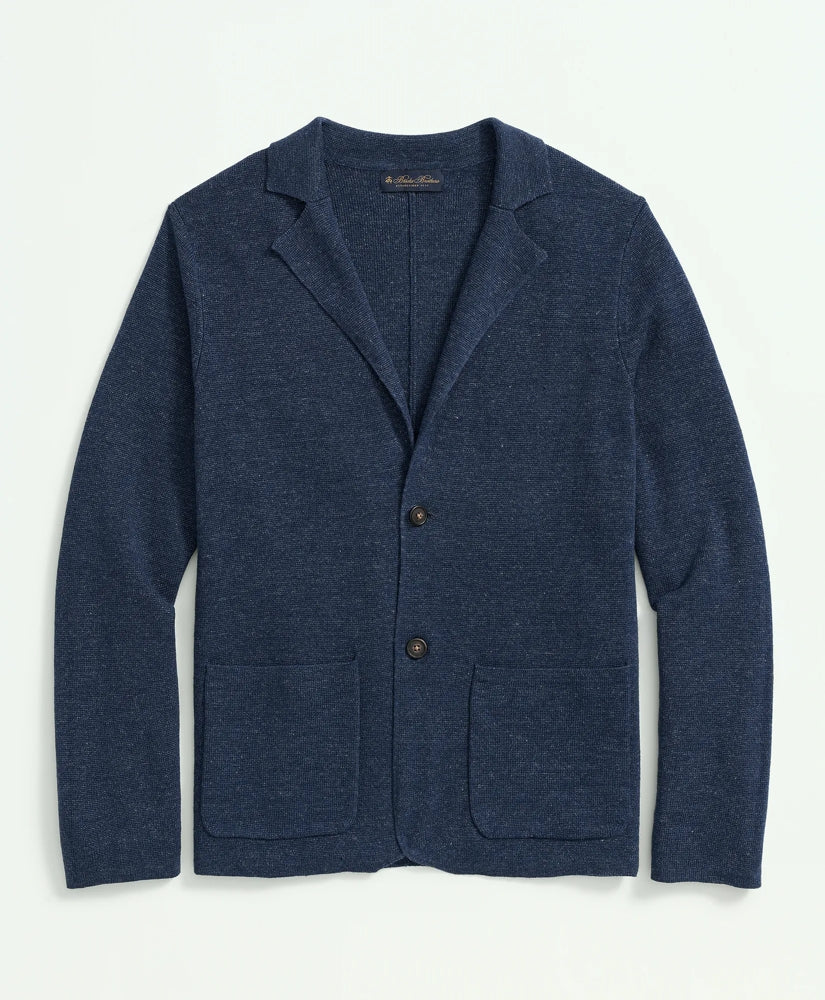 Sweater Blazer In Linen-Cotton Blend